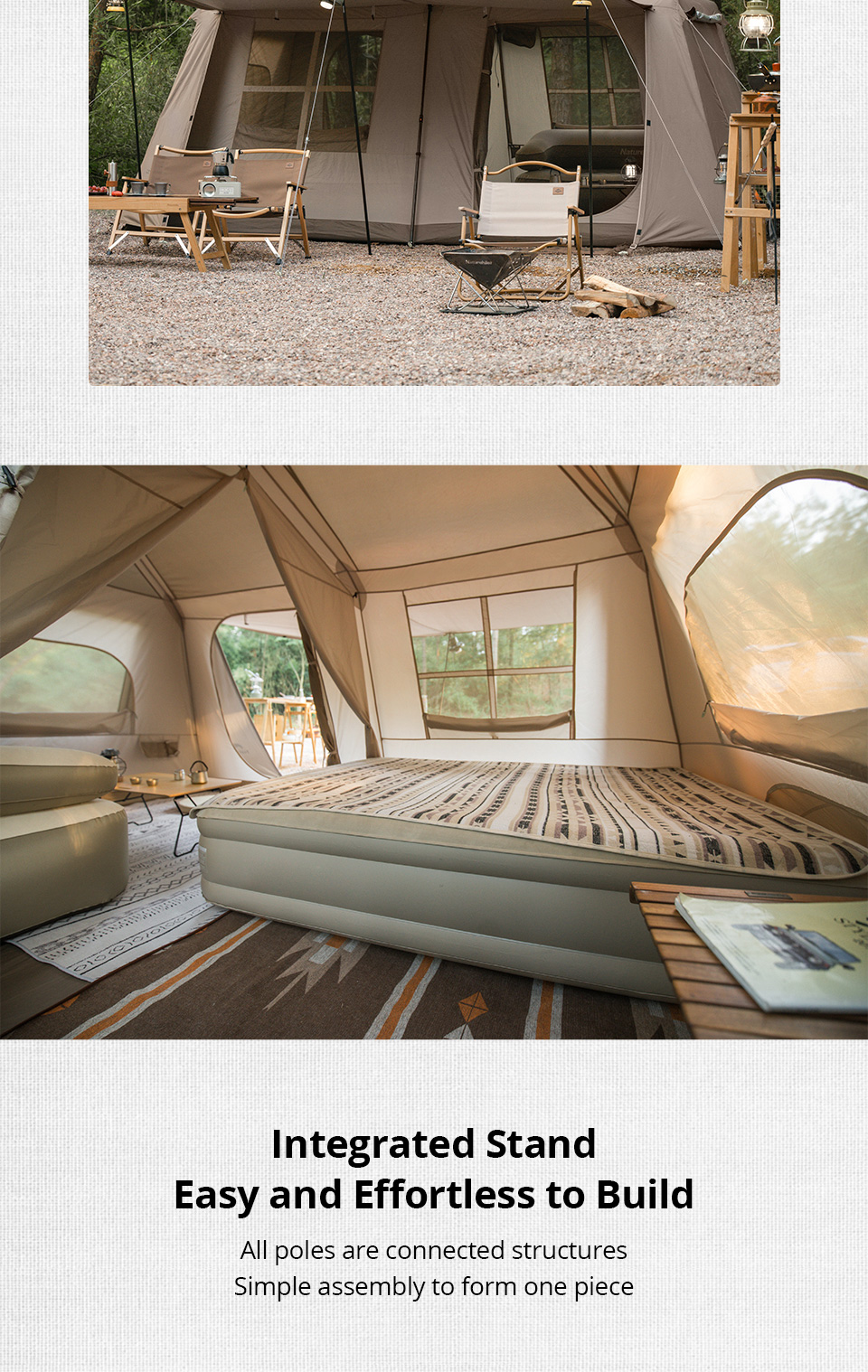 8/13㎡ Doppelschichtiges Hauskabinen-Campingzelt