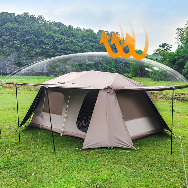 8/13 ㎡ Doppelschichtiges, wasserdichtes Beschichtungs-Campingzelt