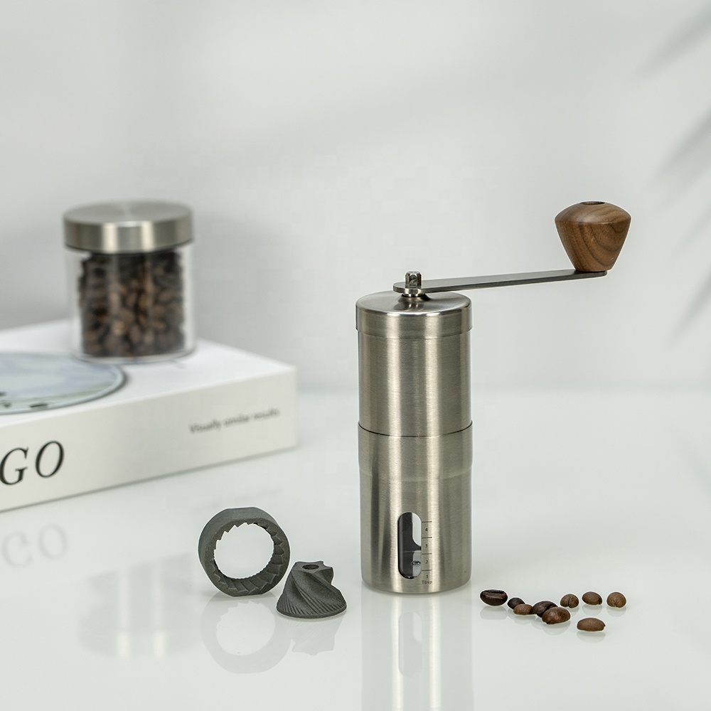 Manuelle Kaffeemühle aus Edelstahl mit Keramikkern