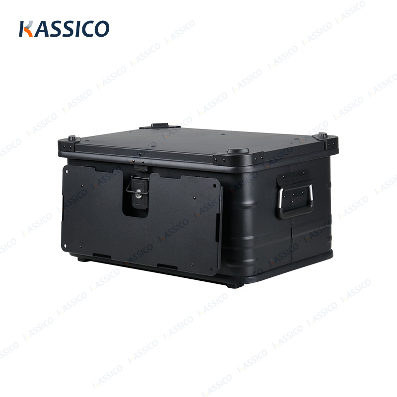 50L Camping-Küchenbox aus Aluminium mit Klapptisch und Seitenwand