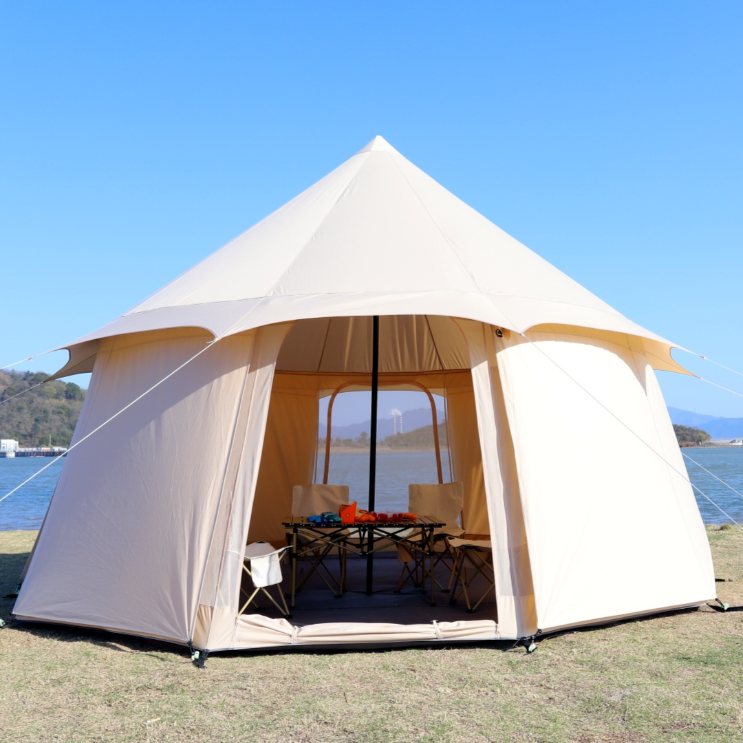 Kopie-Wasserdichtes 4-Jahreszeiten-Luxus-Outdoor-Camping- und Glamping-Jurtenzelt