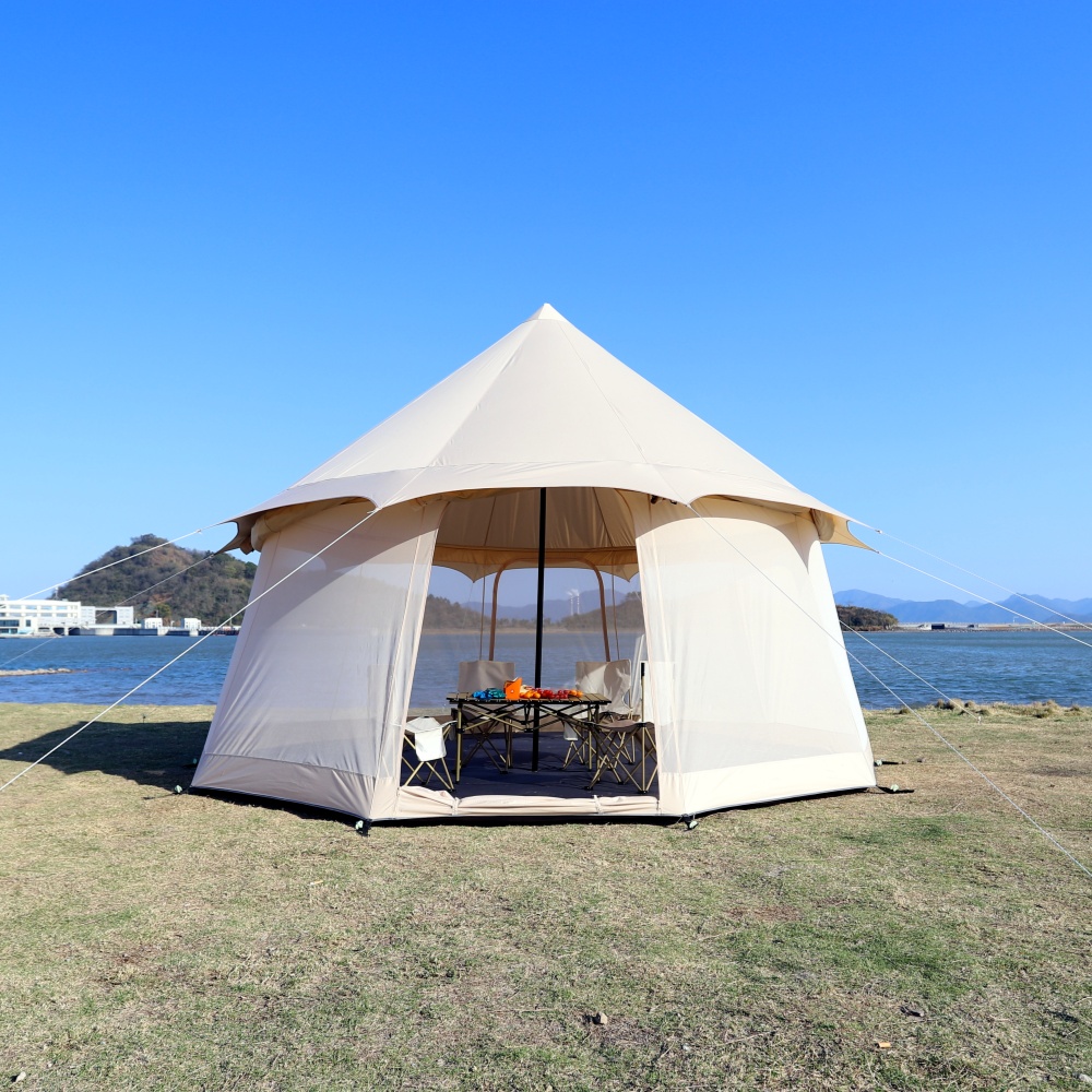 Kopie-Wasserdichtes 4-Jahreszeiten-Luxus-Outdoor-Camping- und Glamping-Jurtenzelt