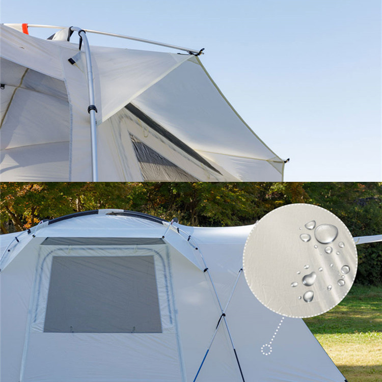 Großes Luxus-Familien-Tunnel-Campingzelt - Zwei Räume und ein Wohnzimmer