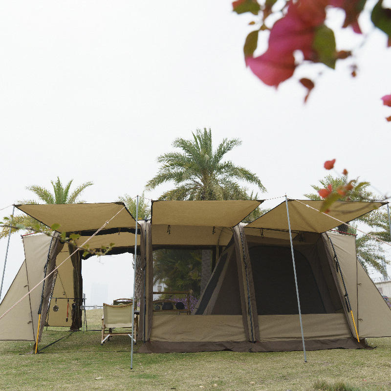 Doppelschichtiges Luxus-Glamping-Tunnelzelt für Familiencamping