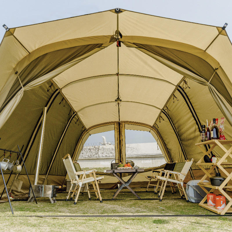 Doppelschichtiges Luxus-Glamping-Tunnelzelt für Familiencamping