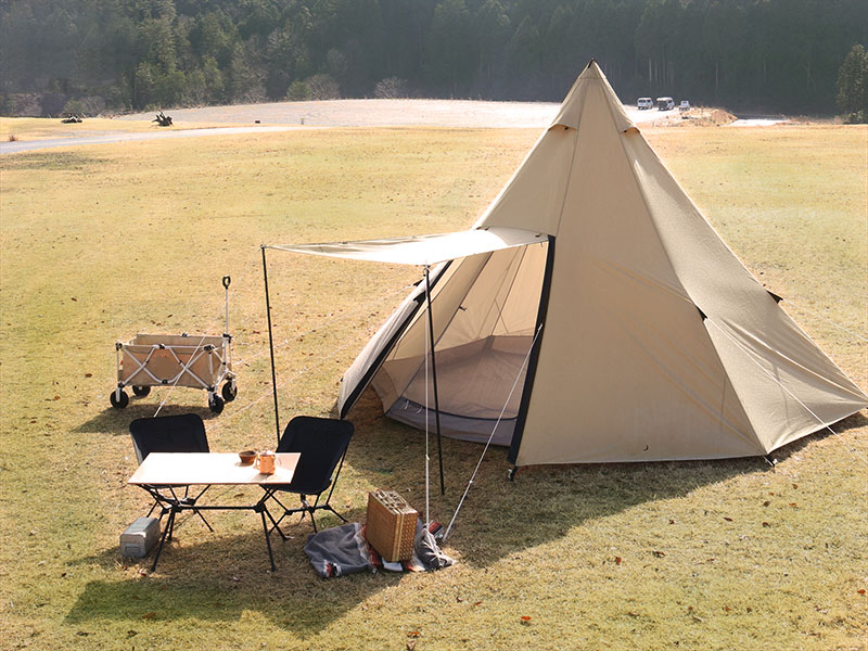 Outdoor-Camping-Pyramiden-Tipi-Zelte mit Unterstand
