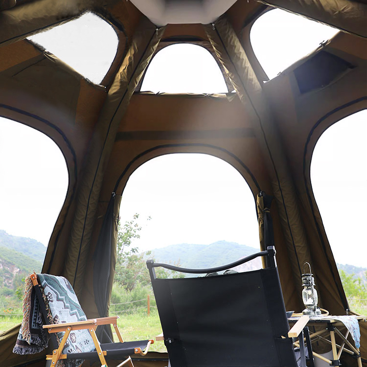 Luxuriöses Glamping-Zelt Wasserdichtes Kugelkuppel-Campingzelt