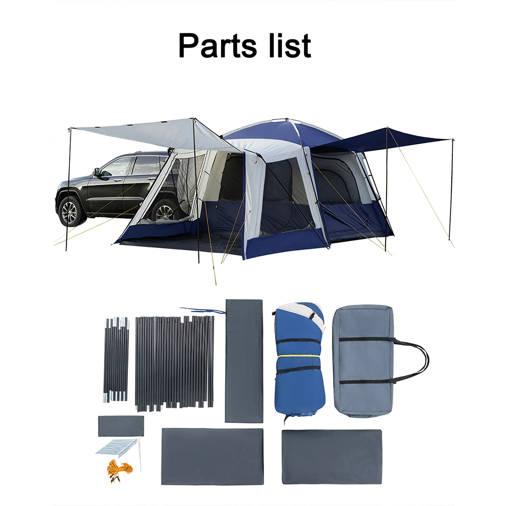 Vielseitiges Drei-Jahreszeiten-Campingwagen-Heckzelt