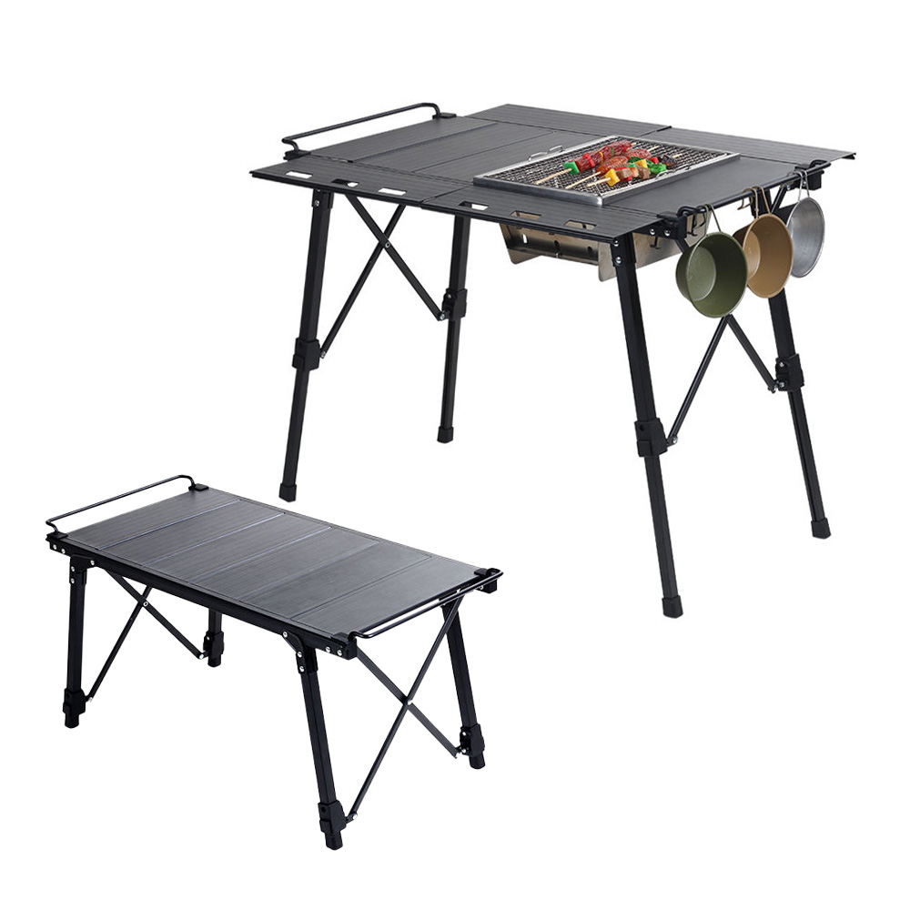 Multi-Kombinations-IGT-Tisch aus Aluminium für Camping und Grillpicknicks