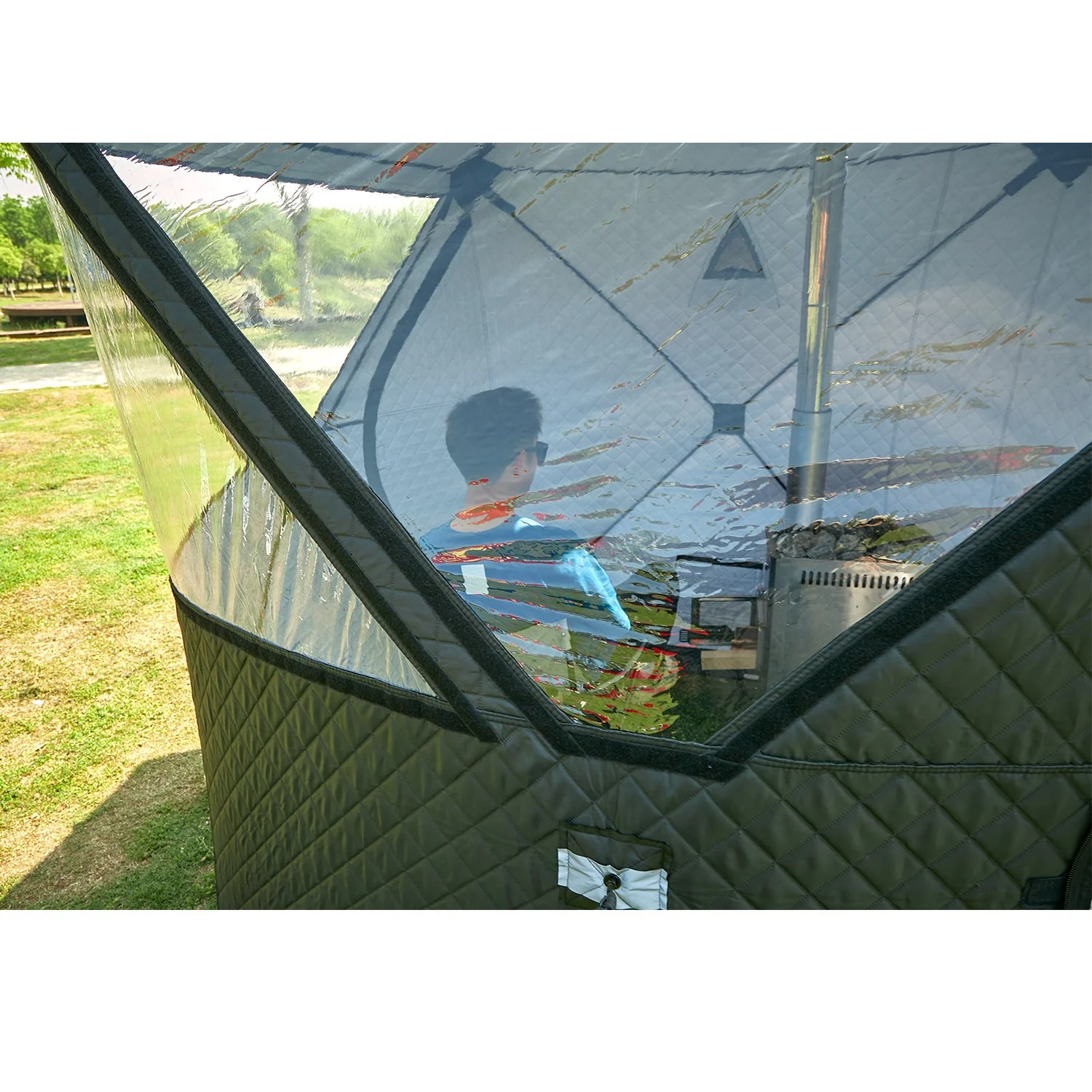 Doppellagiges Sauna-Popup-Zelt aus Oxford-Gewebe