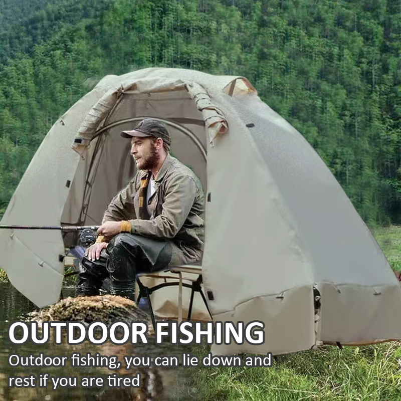 Doppellagiges aufblasbares Outdoor-Campingzelt mit Bett
